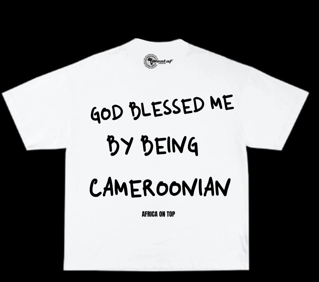 Oversized Tee « GOD BLESSED ME BY BEING… »
