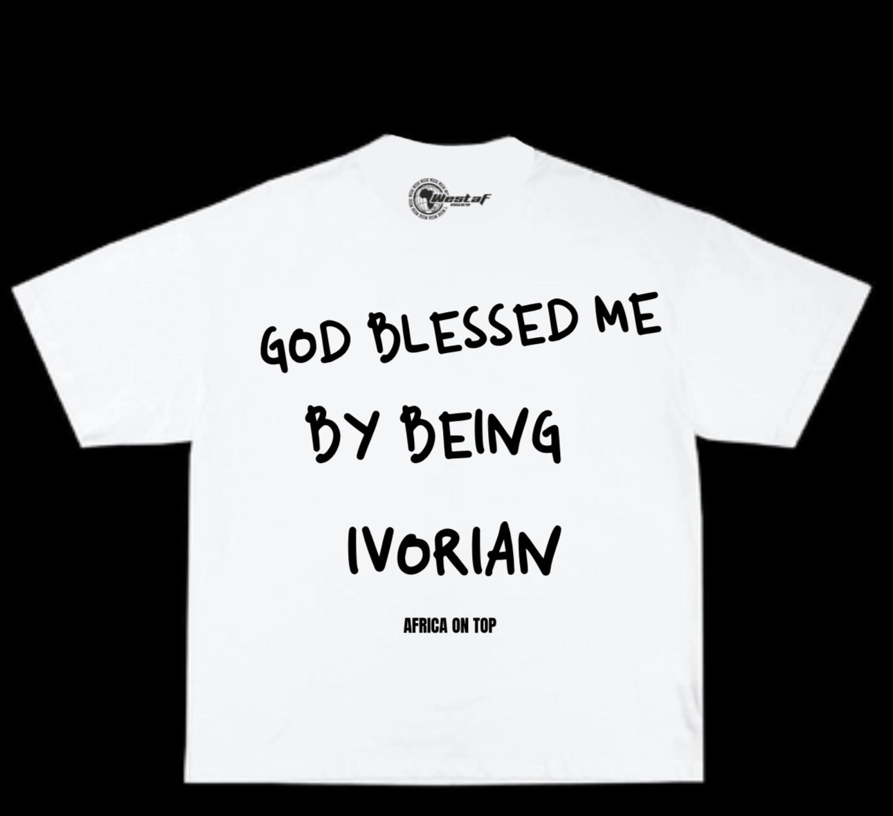 Oversized Tee « GOD BLESSED ME BY BEING… »