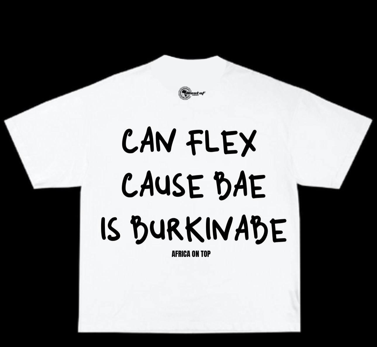 Oversized Tee « CAN FLEX CAUSE BAE IS… »