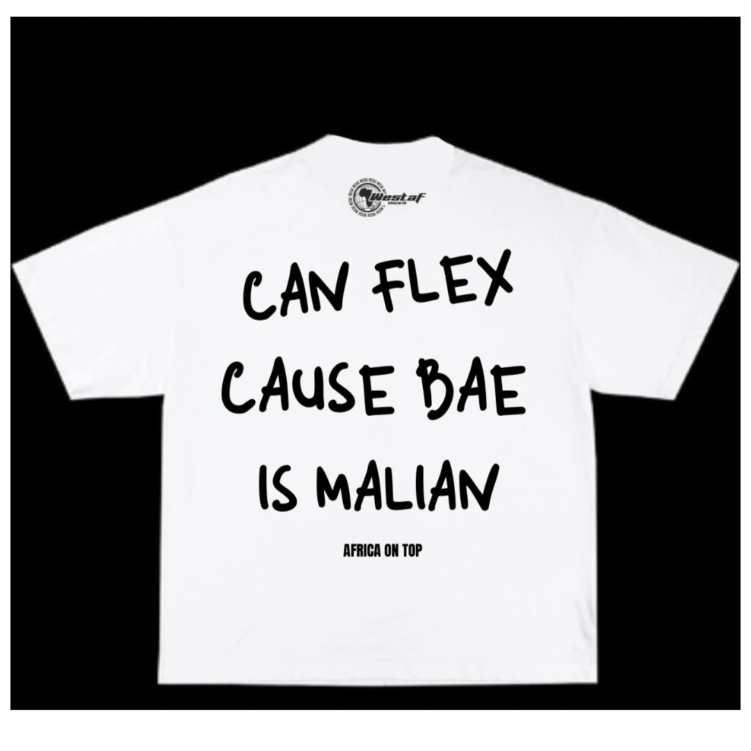 Oversized Tee « CAN FLEX CAUSE BAE IS… »