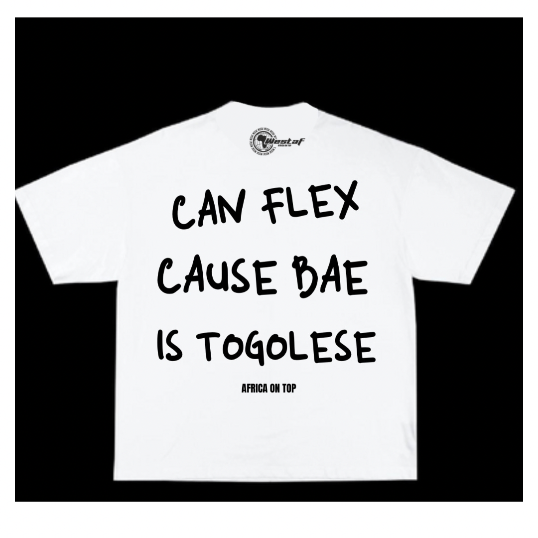 Oversized Tee « CAN FLEX CAUSE BAE IS… »