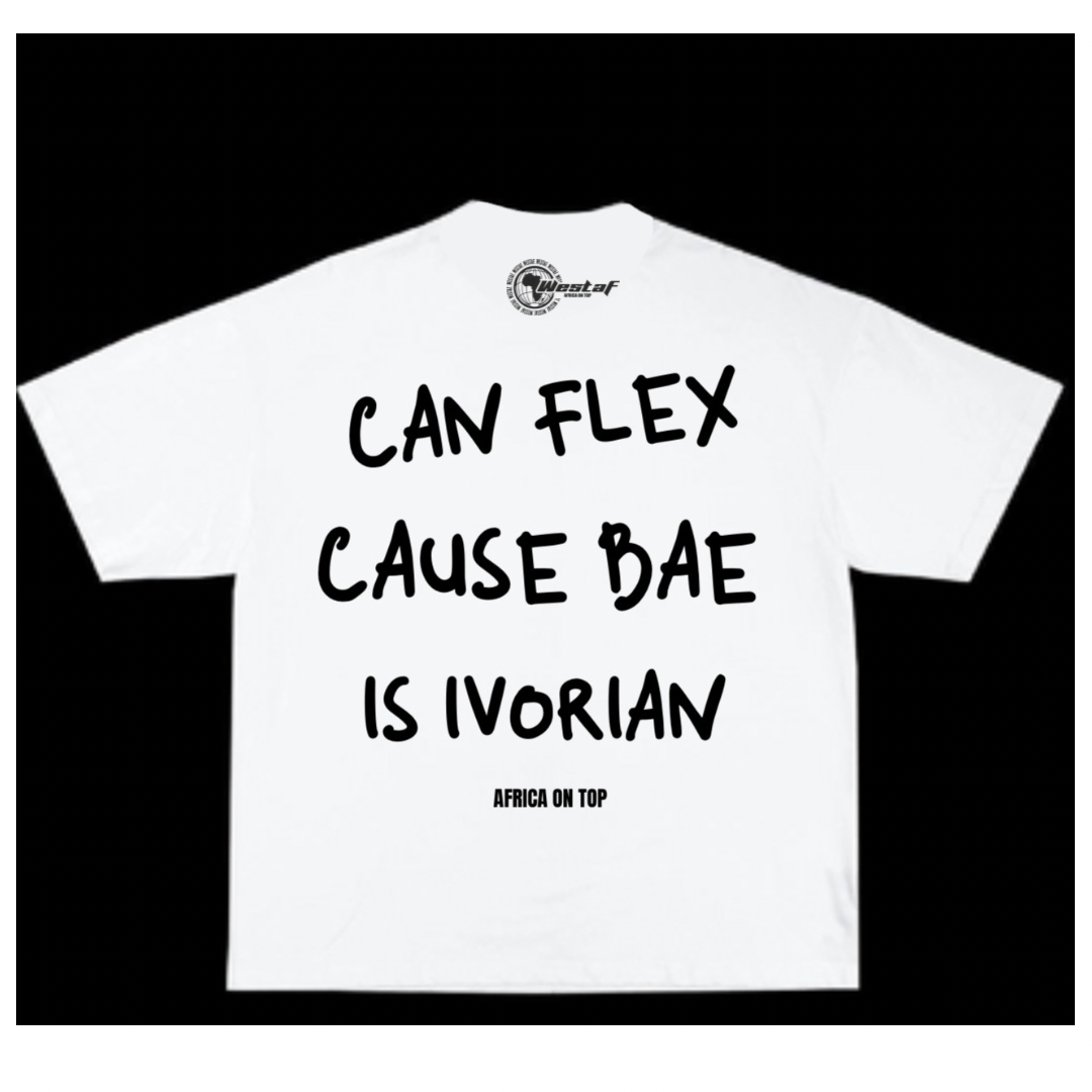 Oversized Tee « CAN FLEX CAUSE BAE IS… »