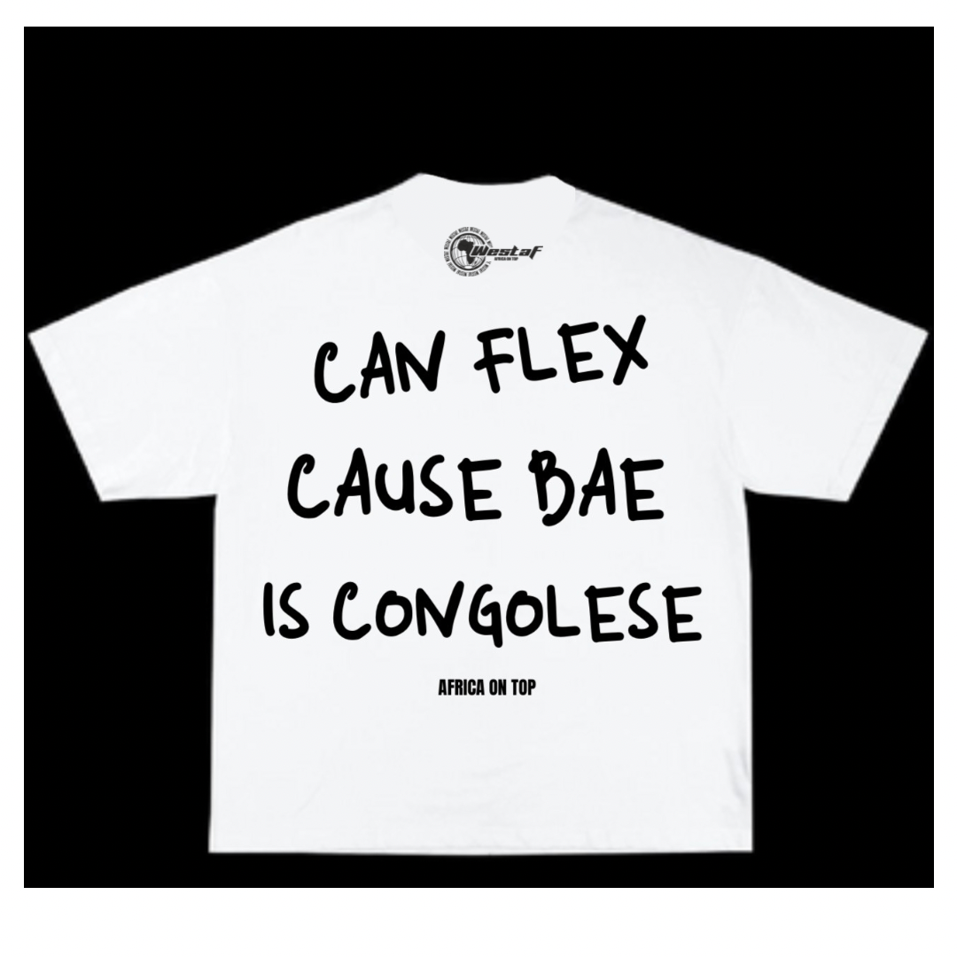 Oversized Tee « CAN FLEX CAUSE BAE IS… »